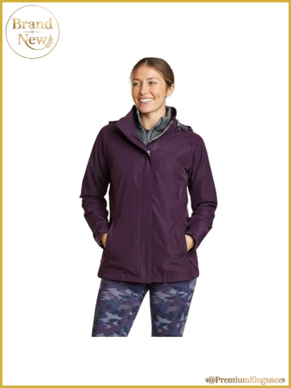 Waterproof Hooded Packable Rain Jacket Insulated Shell